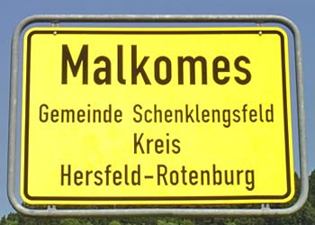 Ortsschild Malkomes