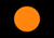 Schwarze Flagge mit orangenem Kreis